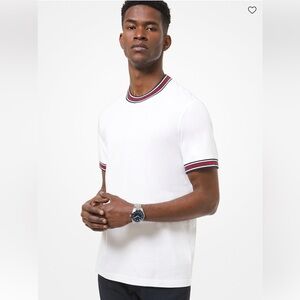 NWT MICHAEL KORS MENS Logo Tape Cotton T-Shirt